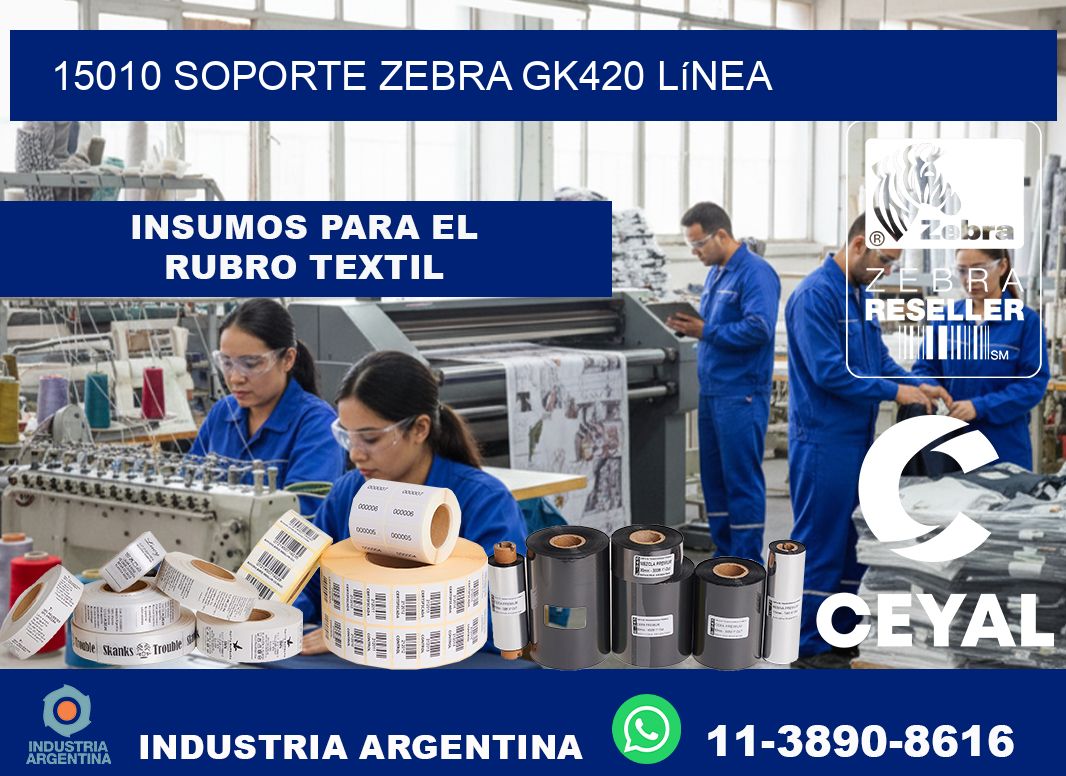 15010 soporte zebra gk420 línea