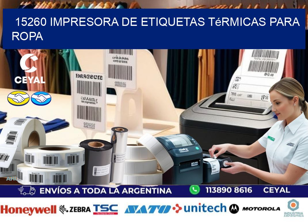 15260 impresora de etiquetas térmicas para ropa