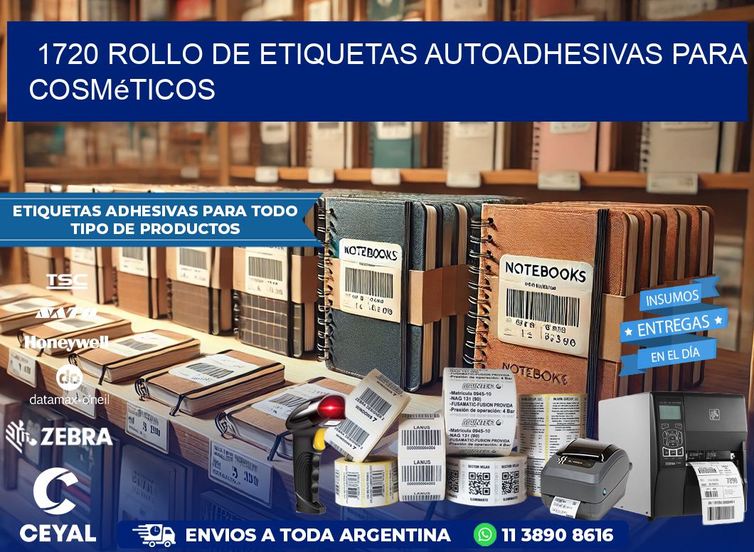 1720 rollo de etiquetas autoadhesivas para cosméticos