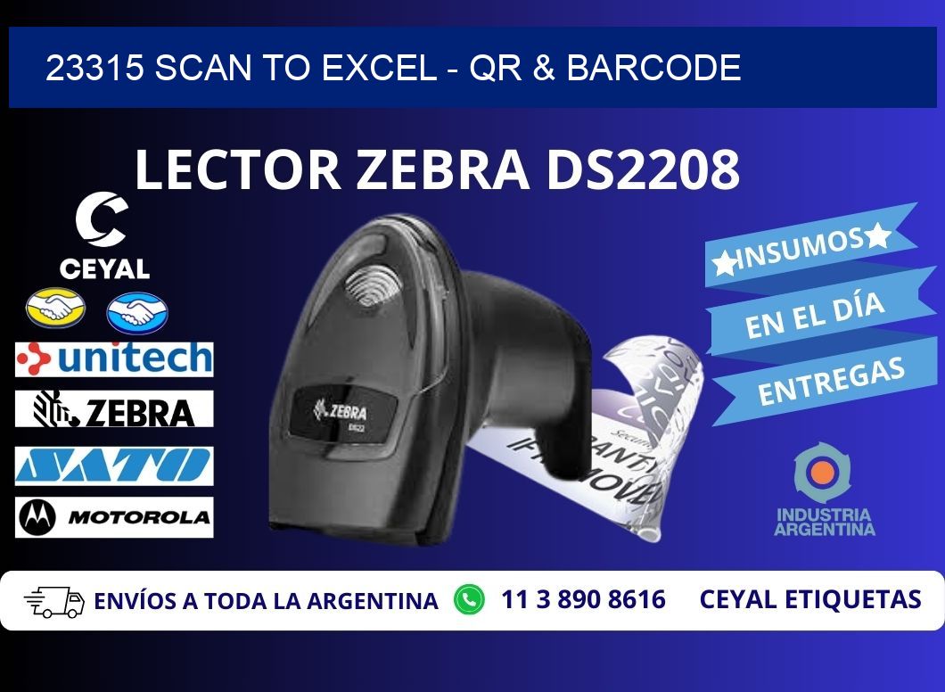 23315 Scan to Excel - QR & Barcode