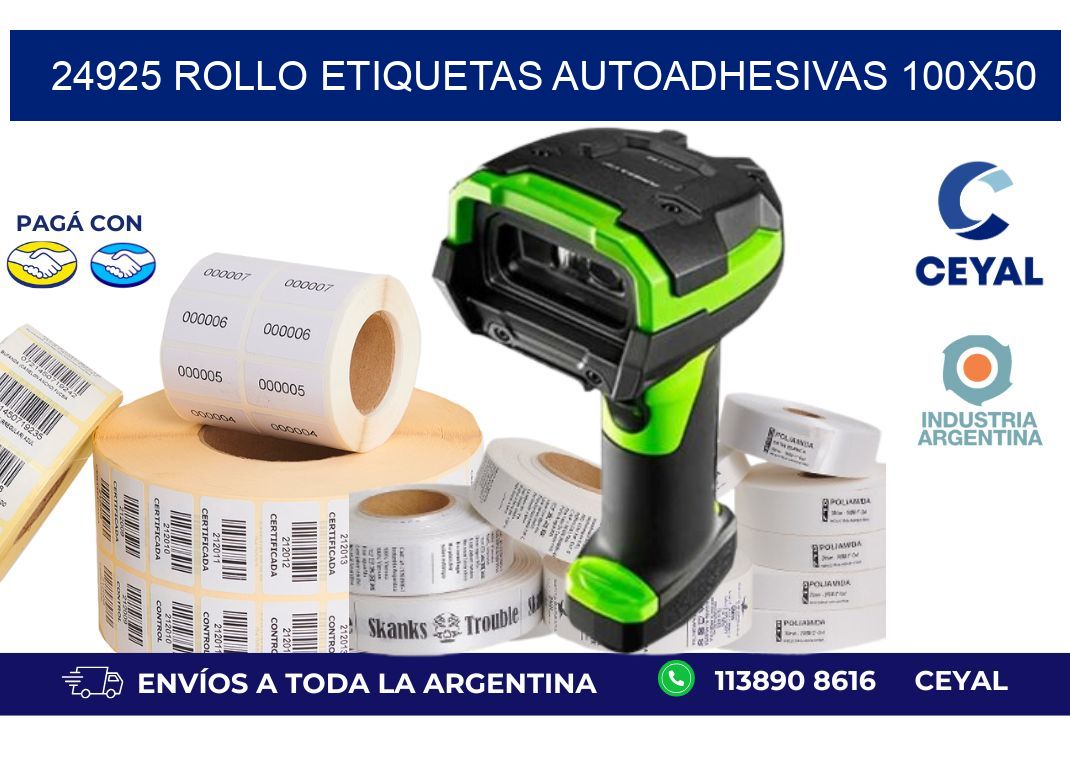 24925 Rollo Etiquetas autoadhesivas 100x50