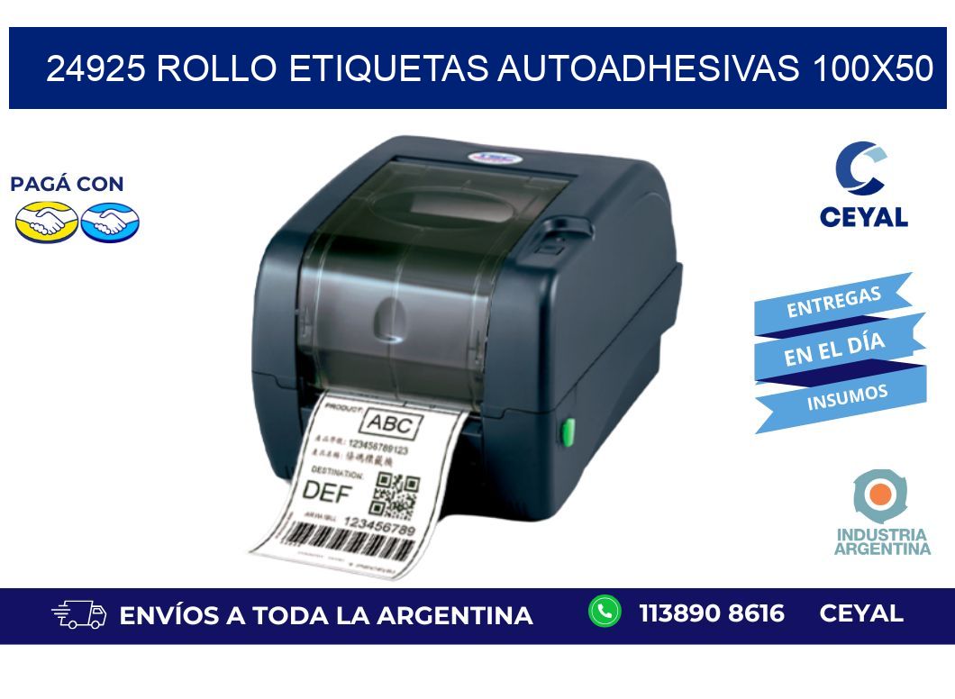 24925 Rollo Etiquetas autoadhesivas 100x50