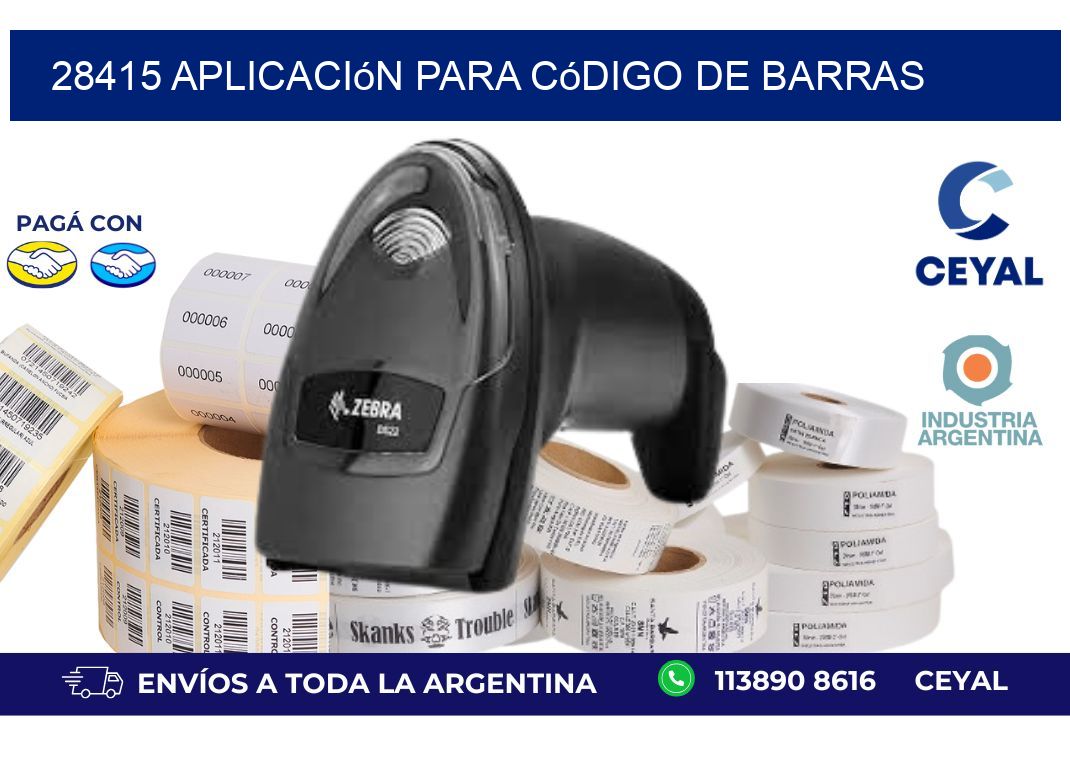 28415 Aplicación para código de barras