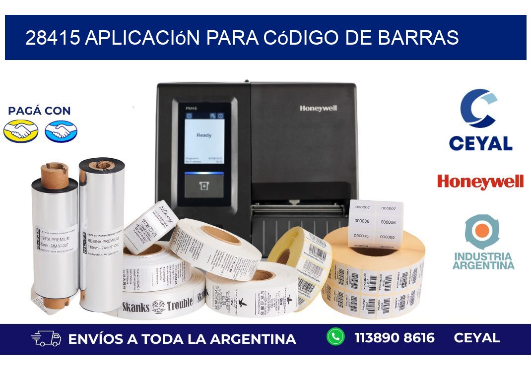 28415 Aplicación para código de barras