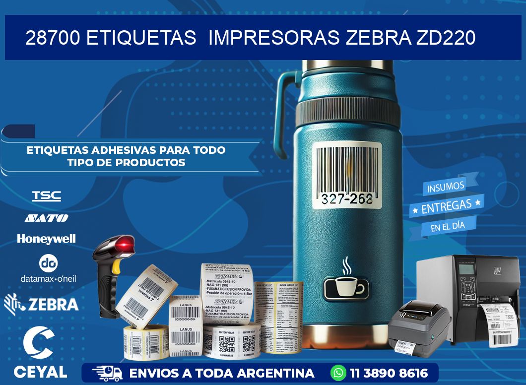 28700 etiquetas  impresoras zebra zd220