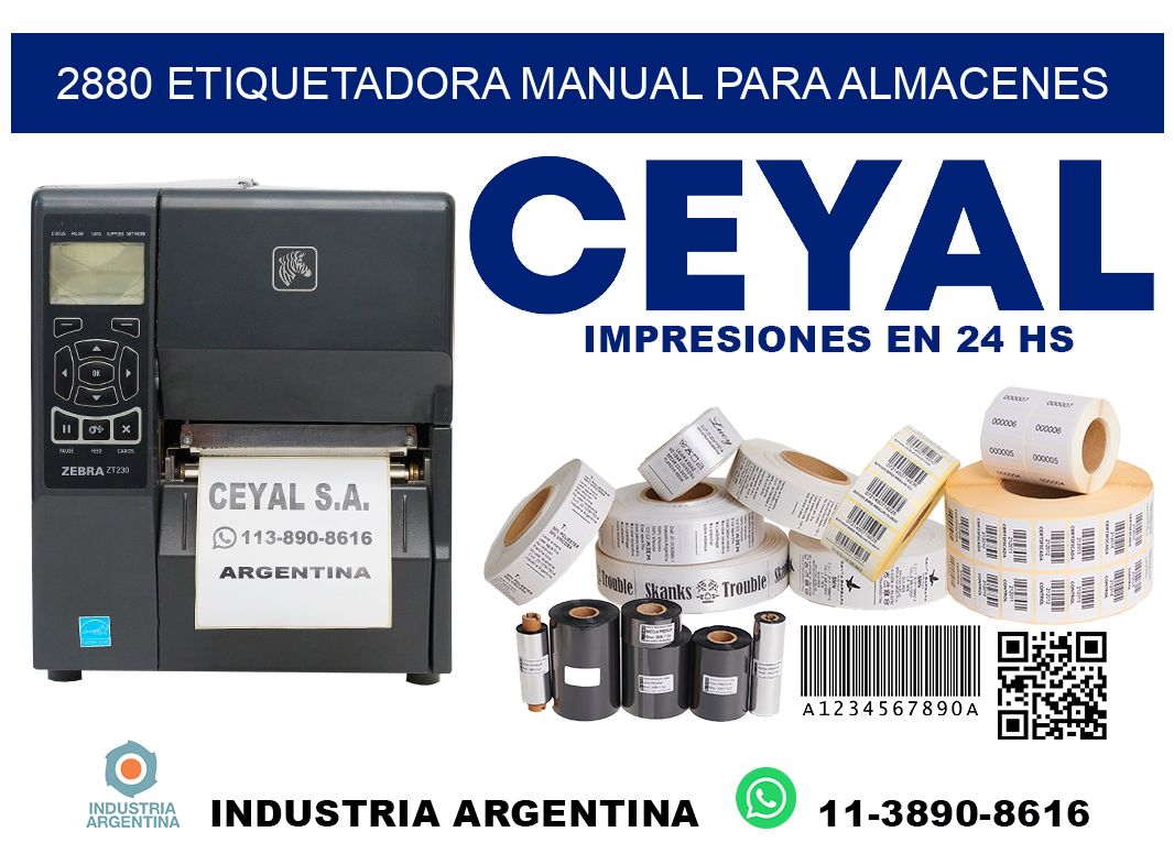 2880 etiquetadora manual para almacenes