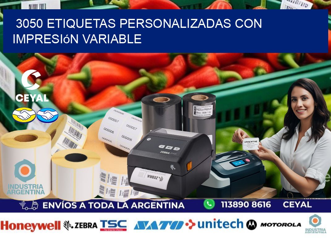 3050 etiquetas personalizadas con impresión variable