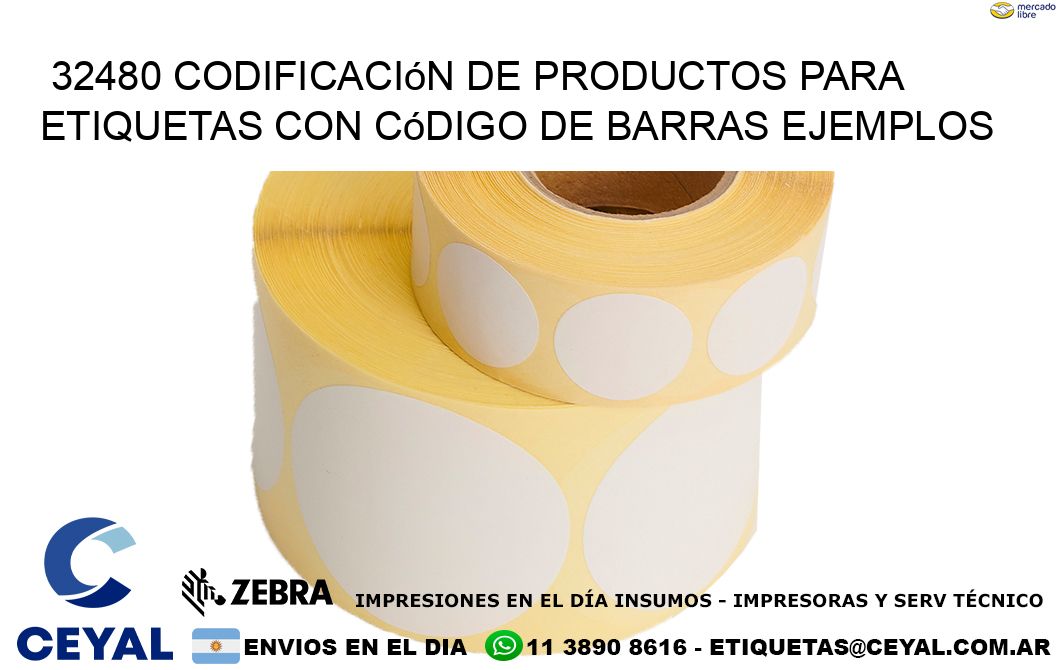 32480 Codificación de productos para etiquetas con código de barras ejemplos