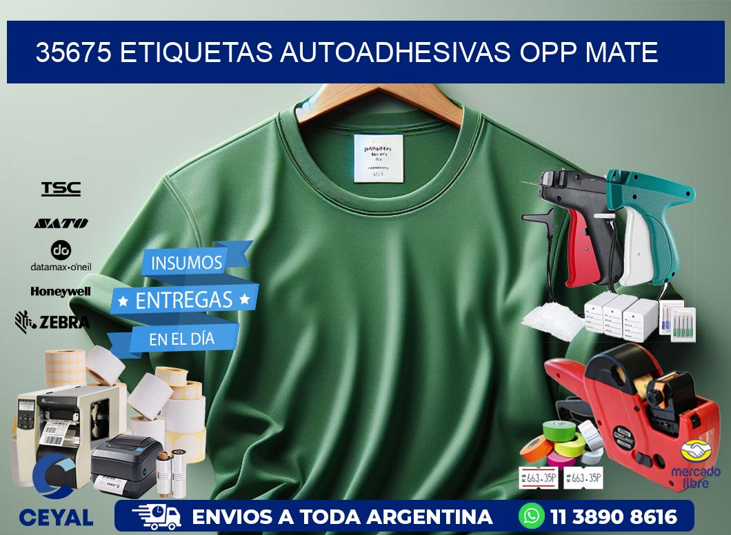 35675 etiquetas autoadhesivas Opp Mate