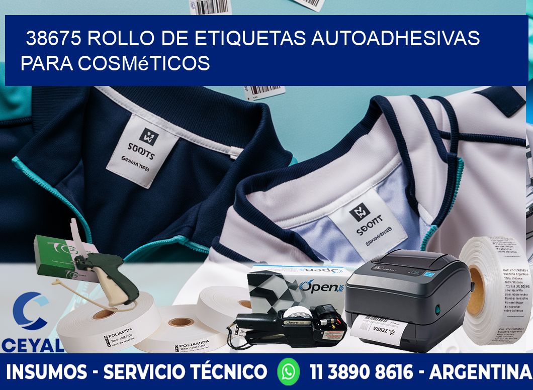 38675 rollo de etiquetas autoadhesivas para cosméticos