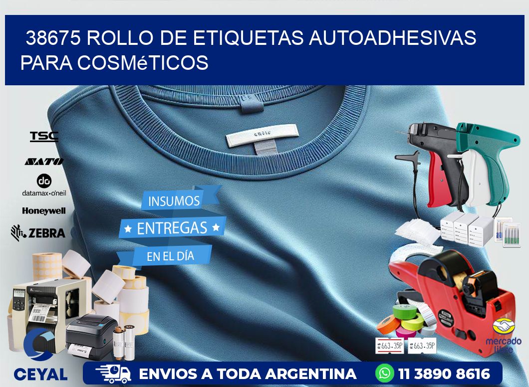 38675 rollo de etiquetas autoadhesivas para cosméticos