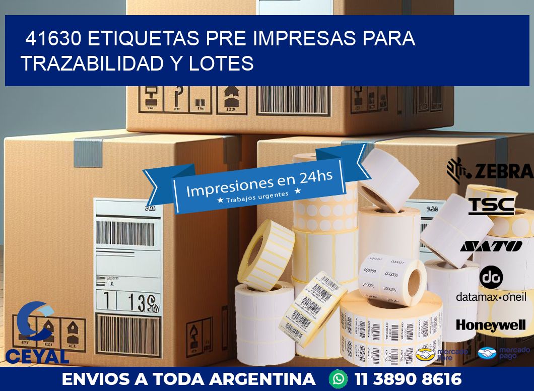 41630 etiquetas pre impresas para trazabilidad y lotes