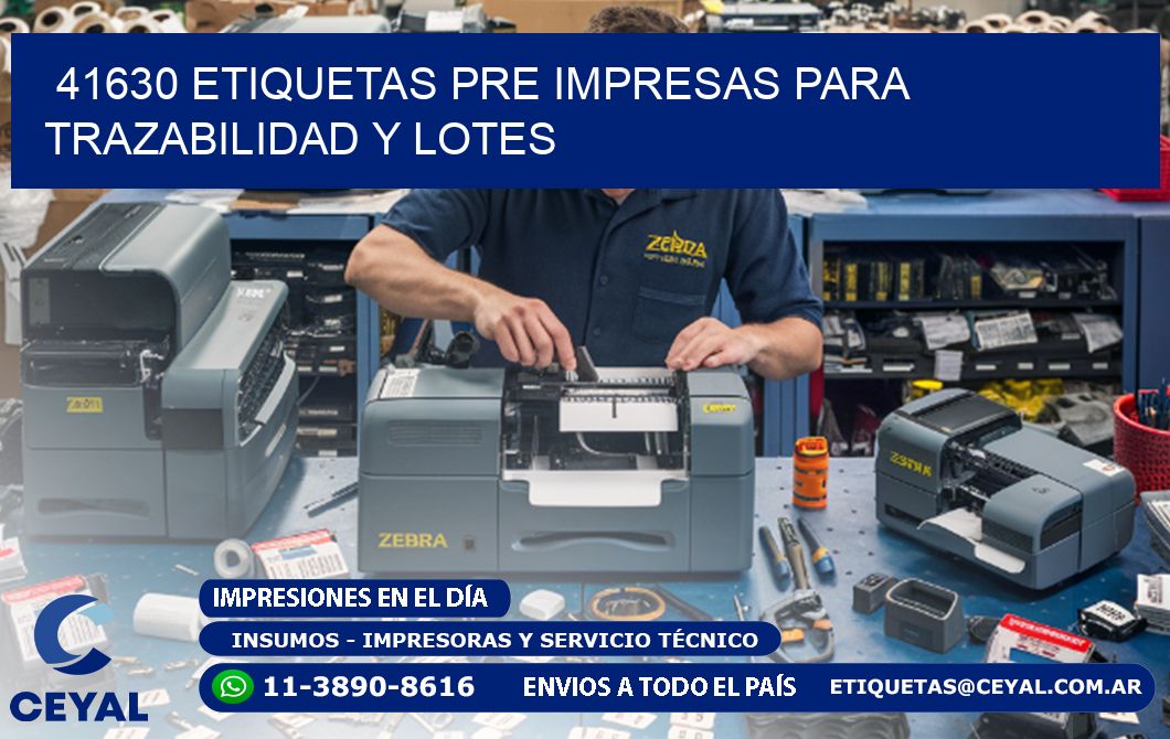 41630 etiquetas pre impresas para trazabilidad y lotes