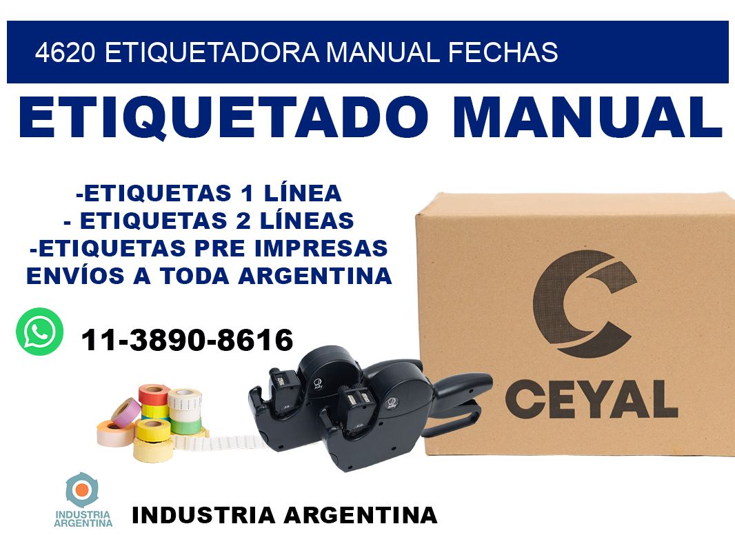 4620 etiquetadora manual fechas