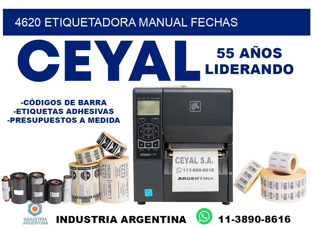 4620 etiquetadora manual fechas