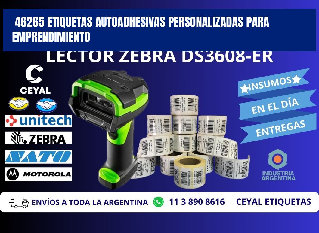 46265 etiquetas autoadhesivas personalizadas para emprendimiento