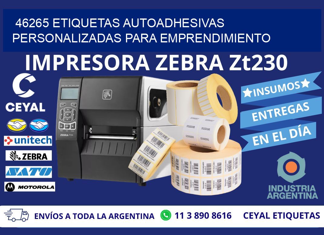 46265 etiquetas autoadhesivas personalizadas para emprendimiento