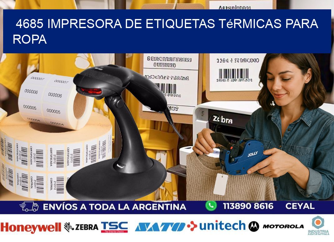 4685 impresora de etiquetas térmicas para ropa