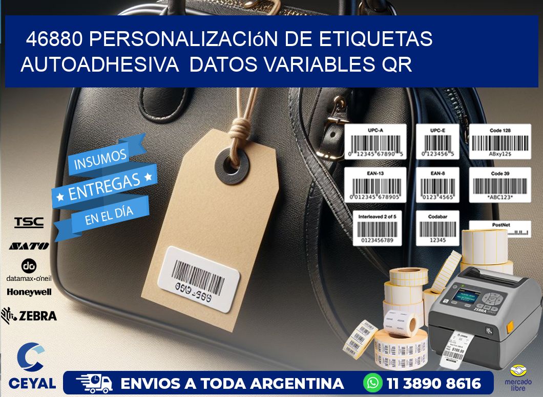 46880 Personalización de etiquetas autoadhesiva  datos variables QR