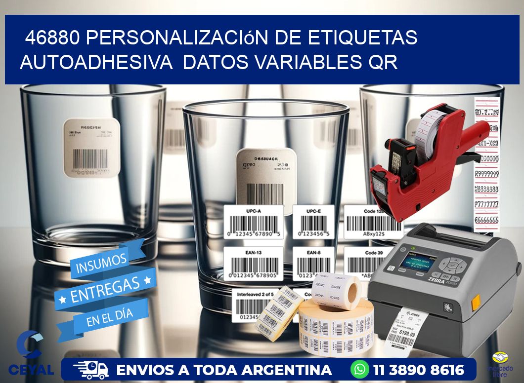 46880 Personalización de etiquetas autoadhesiva  datos variables QR