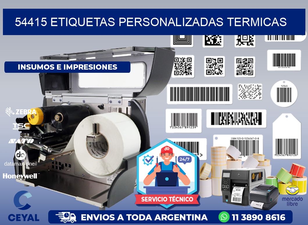 54415 Etiquetas personalizadas termicas