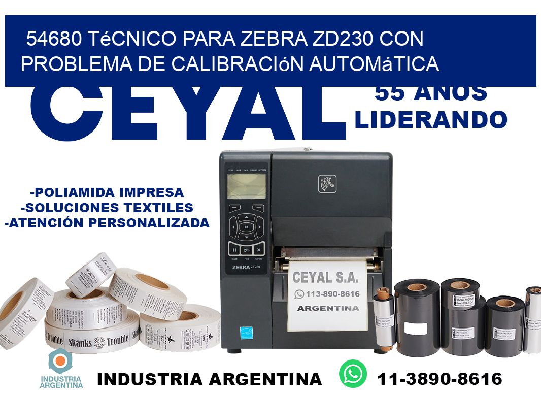 54680 técnico para zebra zd230 con problema de calibración automática