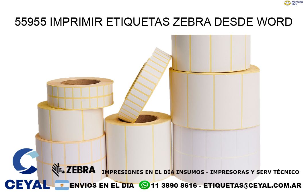 55955 imprimir etiquetas zebra desde word