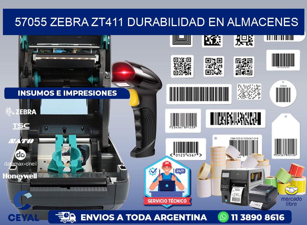 57055 Zebra ZT411 durabilidad en almacenes