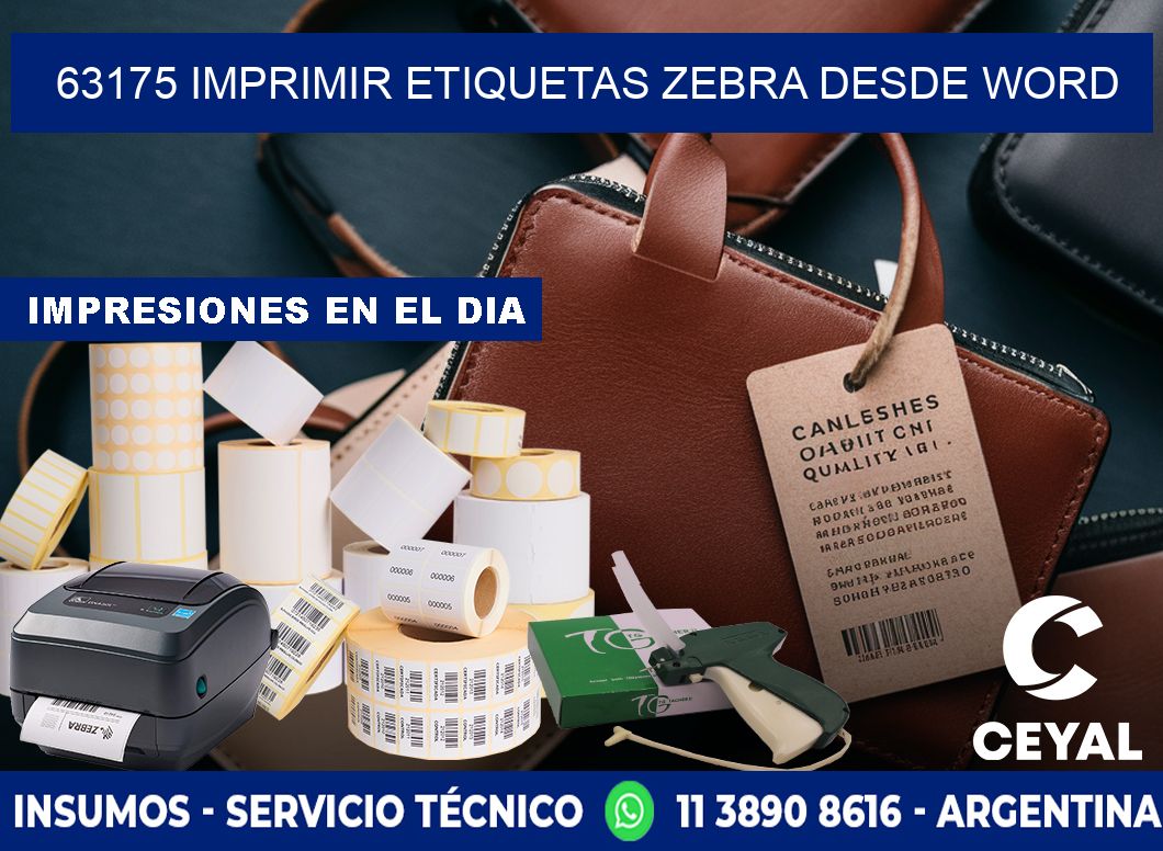 63175 imprimir etiquetas zebra desde word