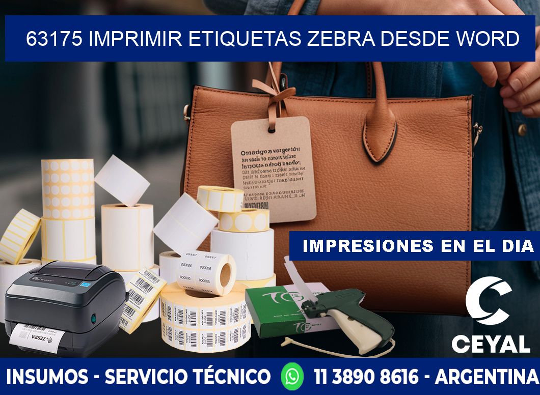 63175 imprimir etiquetas zebra desde word