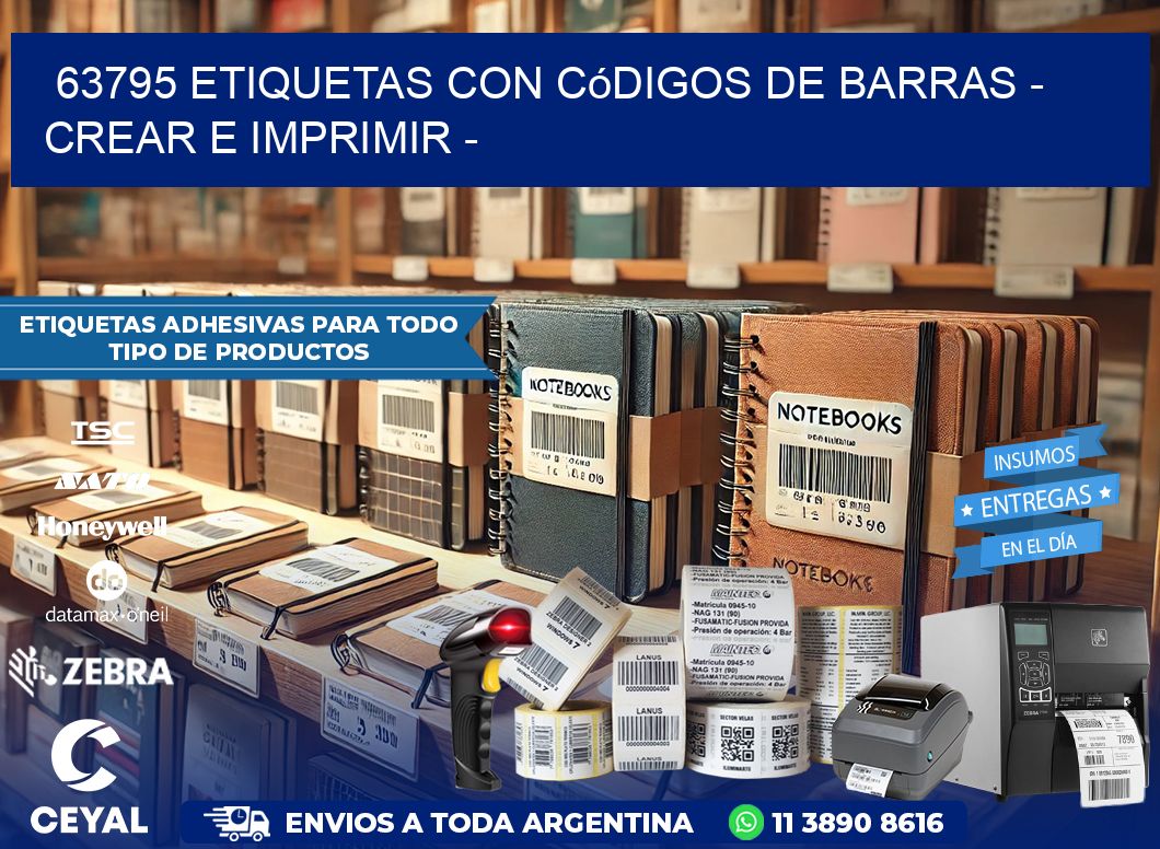 63795 etiquetas con códigos de barras – Crear e imprimir –