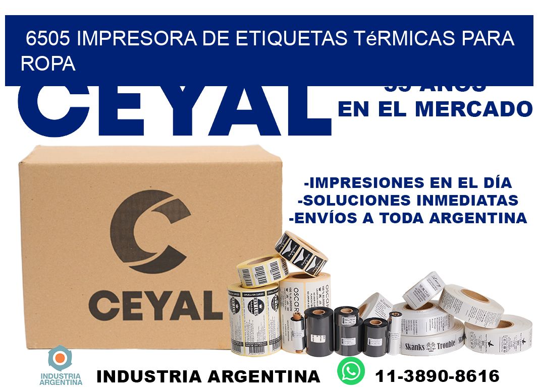 6505 impresora de etiquetas térmicas para ropa