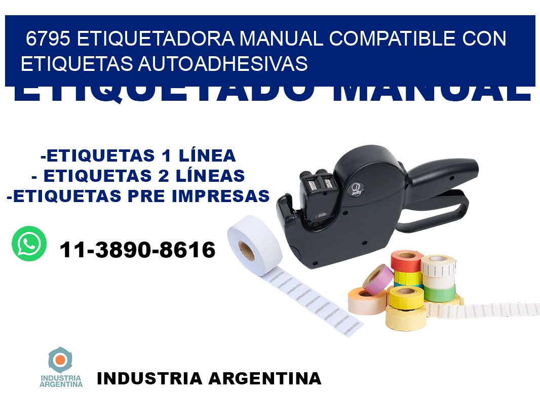 6795 etiquetadora manual compatible con etiquetas autoadhesivas