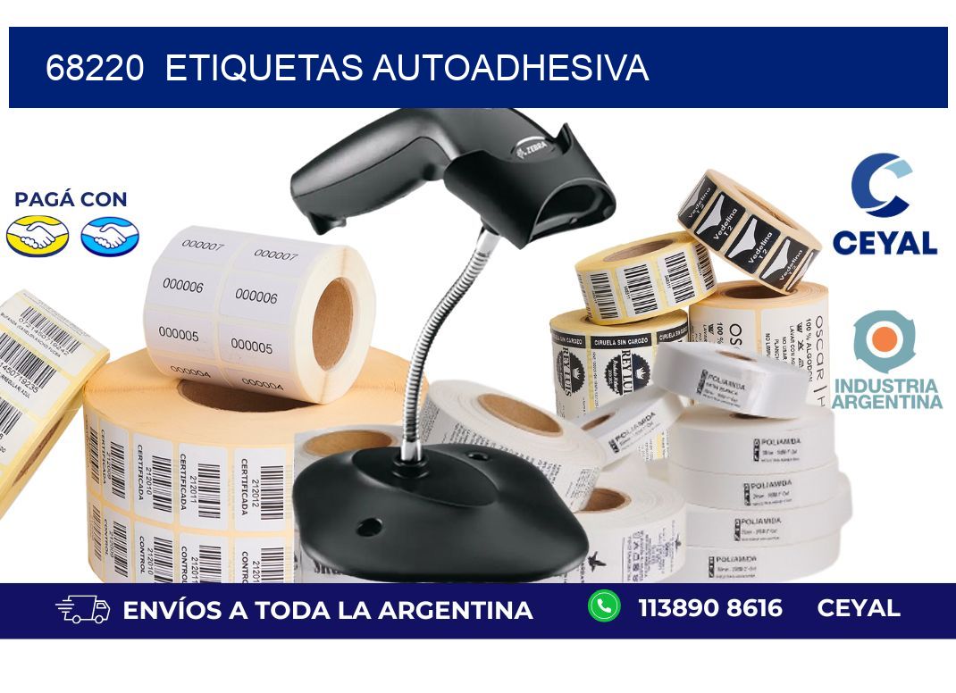 68220 etiquetas autoadhesiva
