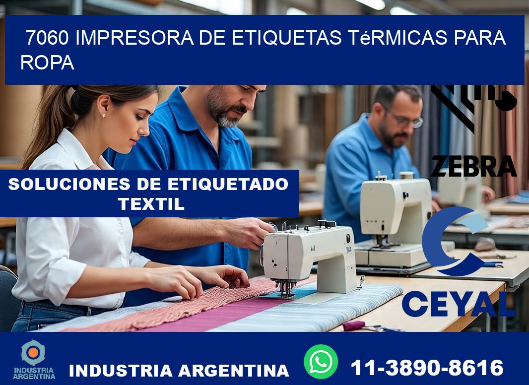 7060 impresora de etiquetas térmicas para ropa