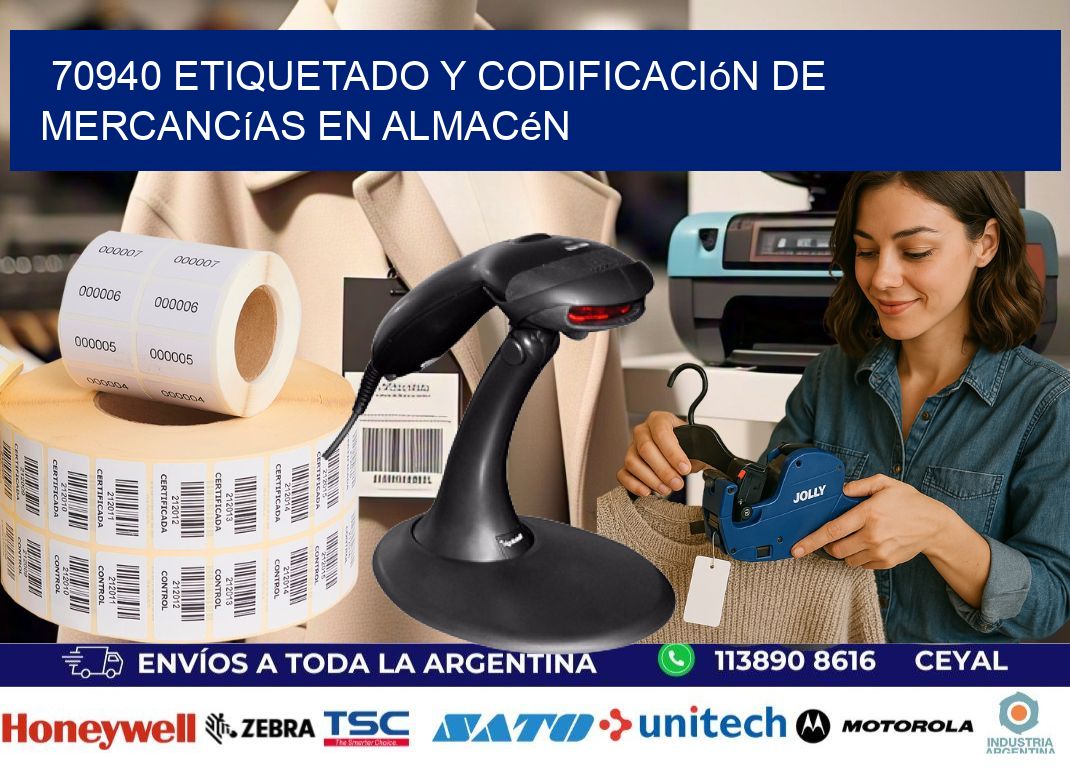 70940 Etiquetado y codificación de mercancías en almacén