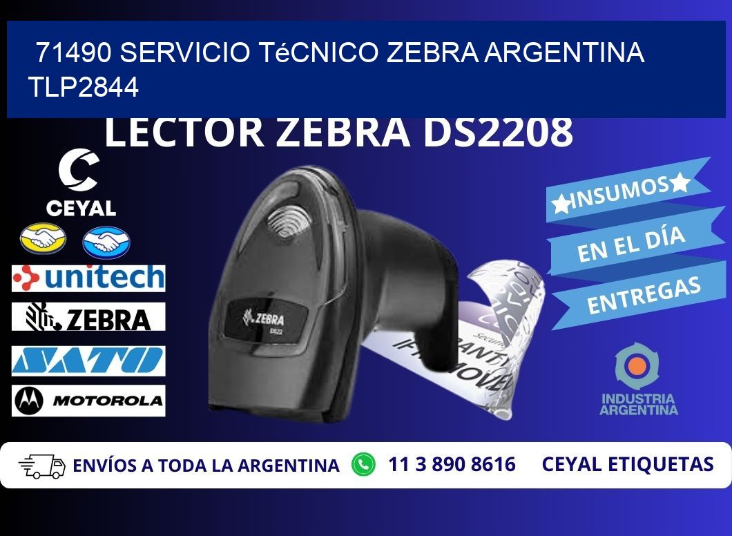 71490 servicio técnico zebra argentina TLP2844