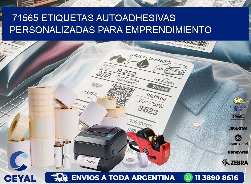 71565 etiquetas autoadhesivas personalizadas para emprendimiento