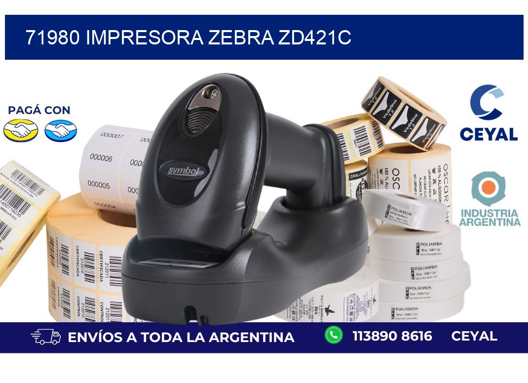 71980 Impresora Zebra zd421c