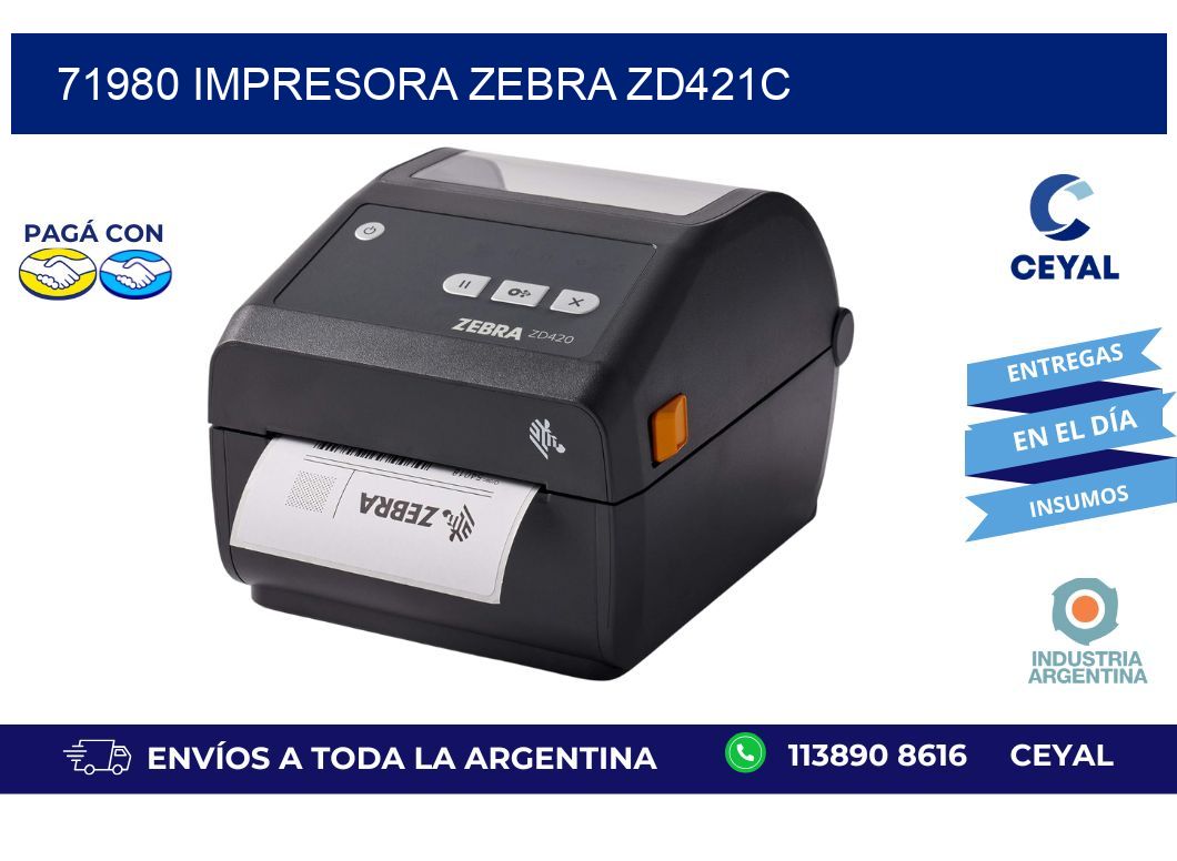 71980 Impresora Zebra zd421c