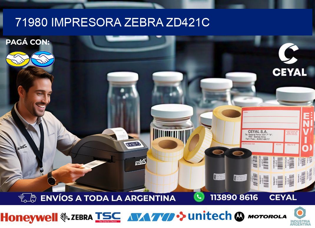 71980 Impresora Zebra zd421c
