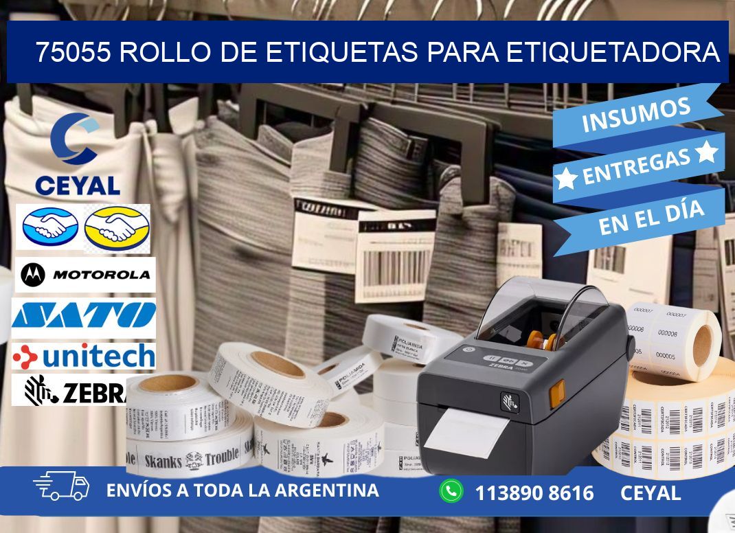 75055 rollo de etiquetas para etiquetadora