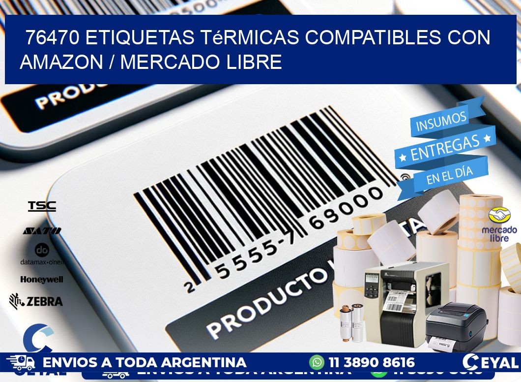 76470 etiquetas térmicas compatibles con Amazon / Mercado Libre