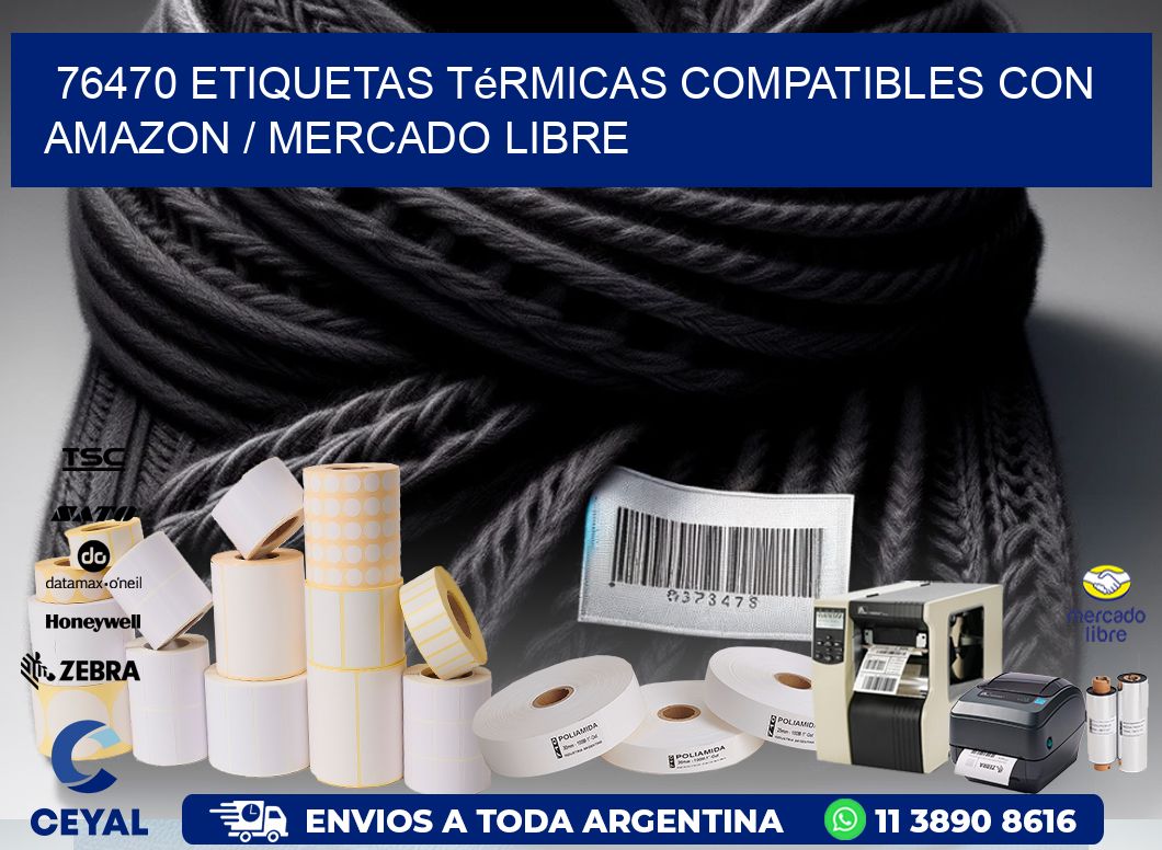 76470 etiquetas térmicas compatibles con Amazon / Mercado Libre