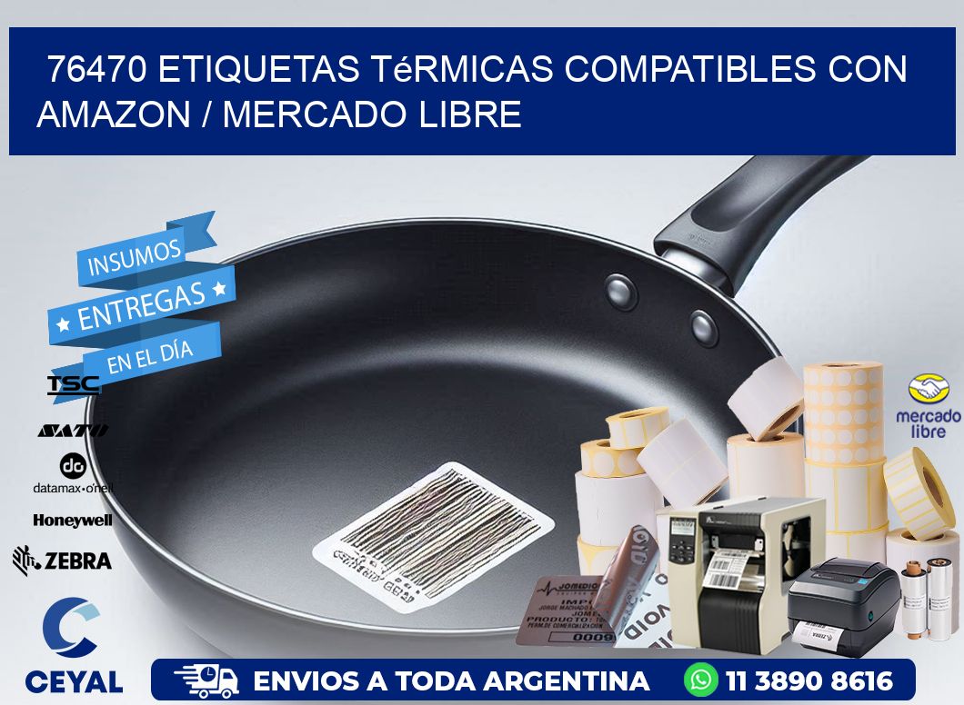 76470 etiquetas térmicas compatibles con Amazon / Mercado Libre