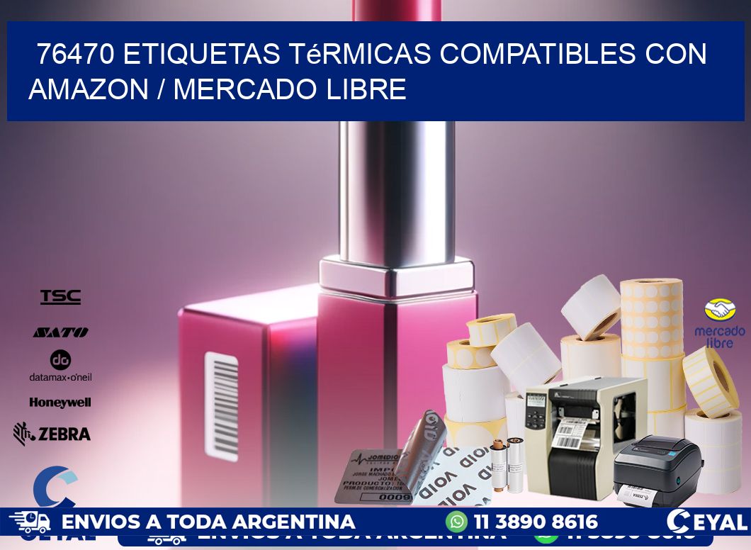 76470 etiquetas térmicas compatibles con Amazon / Mercado Libre