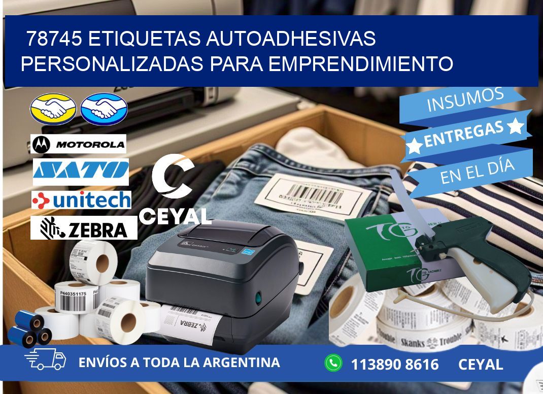 78745 etiquetas autoadhesivas personalizadas para emprendimiento