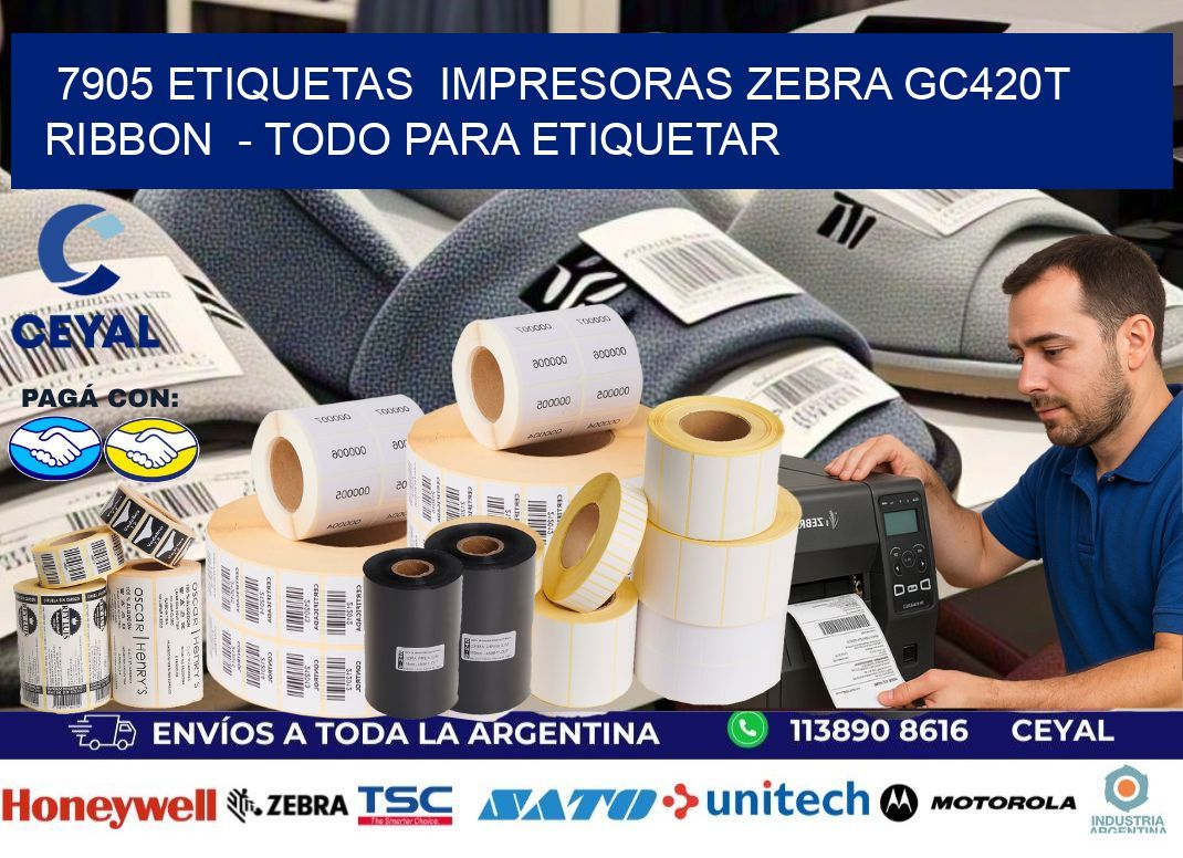 7905 etiquetas  impresoras zebra gc420t ribbon  – Todo para Etiquetar