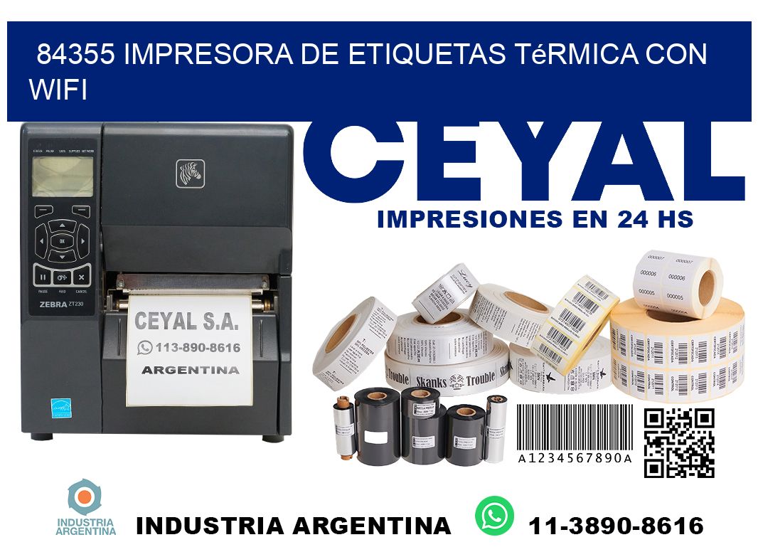 84355 impresora de etiquetas térmica con wifi