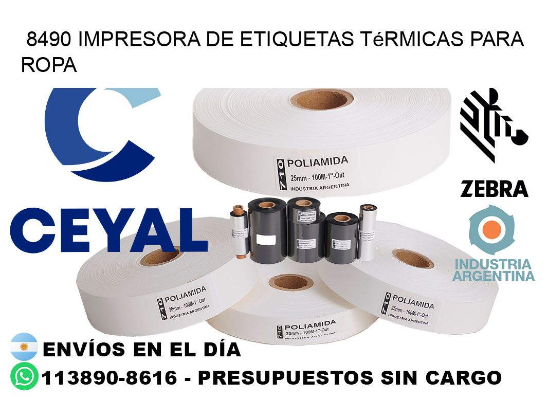 8490 impresora de etiquetas térmicas para ropa